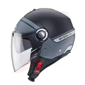 Caberg Riviera V4 Elite offenes Gesicht Motorradhelm schwarz/grau matt M-2