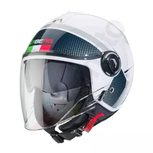 Cască de motocicletă Caberg Riviera V4 Elite open alb/verde/roșu M-1