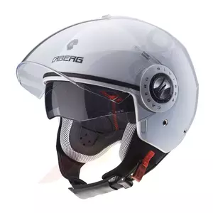 Caberg Riviera V3 motorcykelhjälm med öppet ansikte vit glans M-3