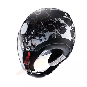 Caberg Riviera V3 Floral open motorbike helmet matte black/white/gold M-4