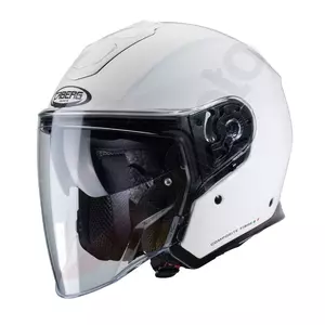 Caberg Flyon motorcykelhjelm med åbent ansigt hvid glans Pinlock XS-1