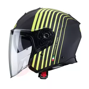 Caberg Flyon Bakari capacete aberto de motociclista preto/amarelo fluo mat Pinlock XS-2