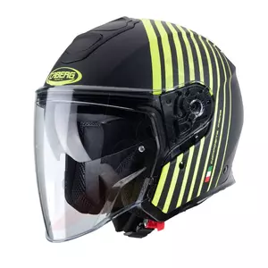 Caberg Flyon Bakari motorcykelhjälm med öppet ansikte svart/gul fluo matt Pinlock XL-1