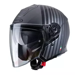 Caberg Flyon Bakari motorcykelhjälm med öppet ansikte svart/grå matt Pinlock XS-1