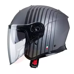 Caberg Flyon Bakari motoristična čelada z odprtim obrazom črna/siva mat Pinlock M-2