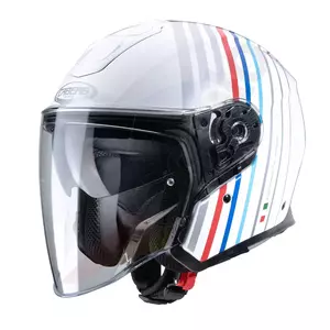 Caberg Flyon Bakari capacete aberto de motociclista branco/prata/vermelho Pinlock XXL-1