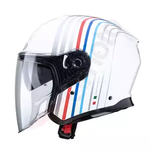 Caberg Flyon Bakari capacete aberto de motociclista branco/prata/vermelho Pinlock XXL-2