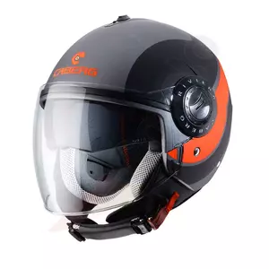 Kask motocyklowy otwarty Caberg Riviera V3 Sway szary/czarny/pomarańczowy mat XS-1