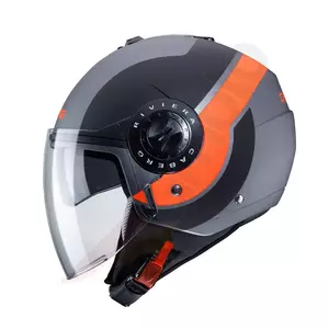 Kask motocyklowy otwarty Caberg Riviera V3 Sway szary/czarny/pomarańczowy mat XS-2