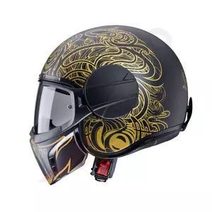 Caberg Ghost Maori capacete aberto para motociclistas preto/dourado mat XL-2
