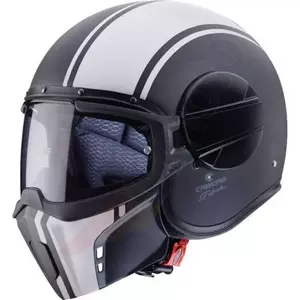 Caberg Ghost Legend motorcykelhjälm med öppet ansikte matt svart/vit XXL - C4FC00A6/XXL