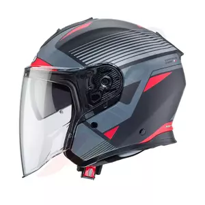 Caberg Flyon Rio capacete aberto para motociclistas preto/vermelho/cinza mate Pinlock XL-2