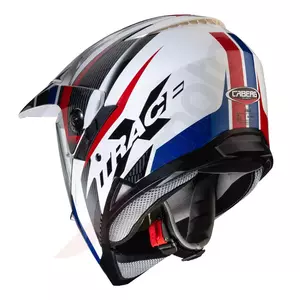 Caberg Xtrace Savana casque moto enduro blanc/bleu/rouge XS-3
