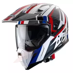 Caberg Xtrace Savana casque moto enduro blanc/bleu/rouge L - C2MD00D6/L