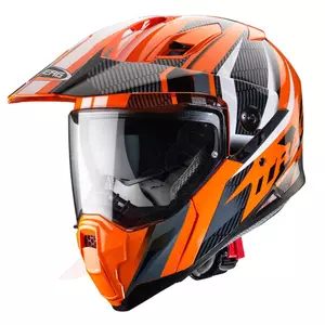 Caberg Xtrace Savana Enduro-Motorradhelm orange/schwarz/grau XS-1