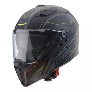 Caberg Jackal Supra full face motociklistička kaciga crna/siva/fluo žuta mat M-1