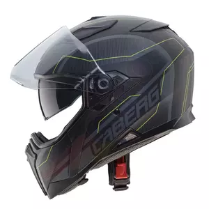 Caberg Jackal Supra casco moto integrale nero/grigio/giallo fluo M-2