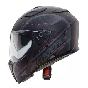 Caberg Jackal Supra casco moto integrale nero/grigio/rosa opaco M-2