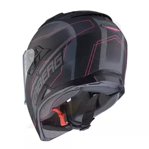 "Caberg Jackal Supra" integralus motociklininko šalmas juodas/pilkas/rožinis matinis M-3