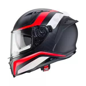 Capacete integral de motociclista Caberg Avalon Blast preto mate/branco/vermelho fluo XS-2