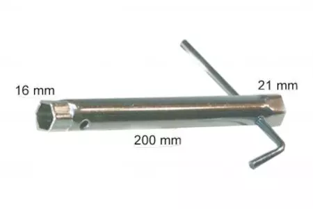 Klucz do świec JMP z dźwignią 16/21mm 2w1 20cm-2