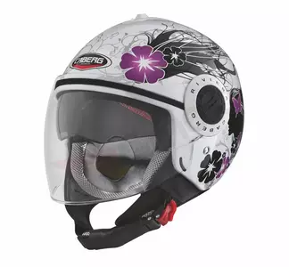 Caberg Riviera V3 Diva capacete aberto de motociclista branco/prata/preto M-1
