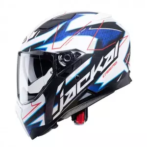 Caberg Jackal Techno full face motociklistička kaciga bijela mat/plava/fluo crvena M-2