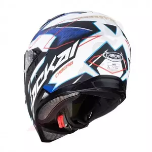 Caberg Jackal Techno full face motociklistička kaciga bijela mat/plava/fluo crvena M-3