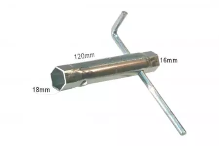 JMP kaarsensleutel met hendel 16/18mm 2in1 12cm-2