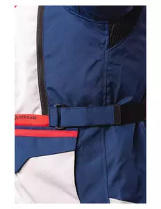 L&J Rypard Cruiser Lady giacca da moto in tessuto cenere/blu/rosso XS-7