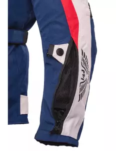 L&J Rypard Cruiser Lady giacca da moto in tessuto cenere/blu/rosso S-6