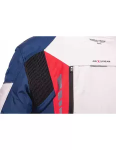 L&J Rypard Cruiser Lady giacca da moto in tessuto cenere/blu/rosso S-9