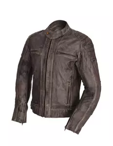 L&J Rypard Retro chaqueta de moto de cuero marrón S-1