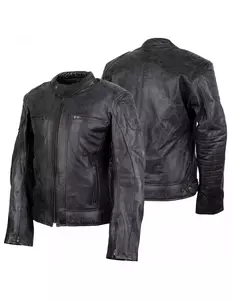 L&J Rypard Retro kožená bunda na motorku černá S-1