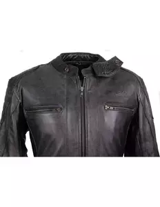 L&J Rypard Retro chaqueta de moto de cuero negro S-4