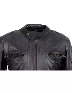 L&J Rypard Retro chaqueta de moto de cuero negro M-5
