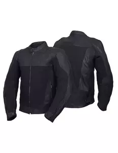 L&J Rypard Hardy ādas/tekstila motocikla jaka melna 3XL-1