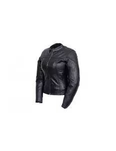 L&J Rypard Rawgirl dámska kožená bunda na motorku čierna XS-2