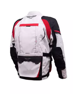 Jachetă de motocicletă L&J Rypard E-Pro din material textil cenușiu/negru 4XL-3