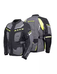 L&J Rypard E-Pro sivo-črna tekstilna motoristična jakna XS-1