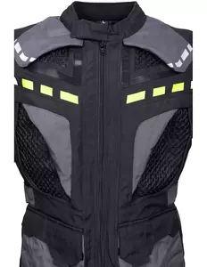 L&J Rypard E-Pro sivo-čierna textilná bunda na motorku XS-6