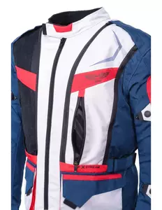 L&J Rypard Cruiser cenușiu/albastru, jachetă de motocicletă din material textil M-5