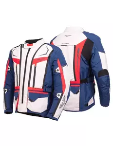 L&J Rypard Cruiser giacca da moto in tessuto blu/cenere XL-1