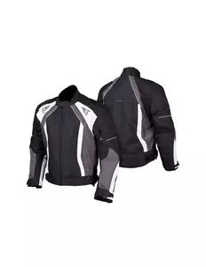 L&J Rypard Bogger textilná bunda na motorku čierna/sivá 5XL-1