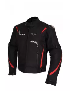 L&J Rypard Falcon giacca da moto in tessuto nero/rosso S-2
