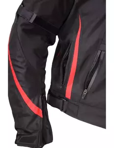 L&J Rypard Falcon negru/roșu jachetă de motocicletă din material textil M-5
