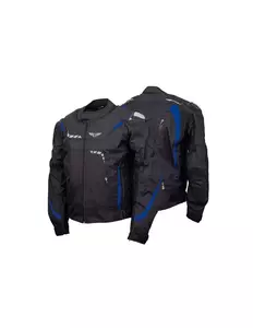 L&J Rypard Falcon chaqueta de moto textil negro/azul S-1