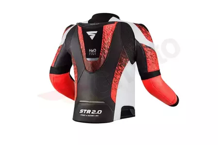 Shima STR 2.0 chaqueta de moto de cuero rojo fluo 46-2