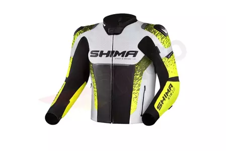 Kožená bunda na motorku Shima STR 2.0 fluo 46-1