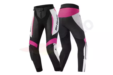 Shima Miura 2.0 Lady pantalones de moto de cuero rosa 34-3
